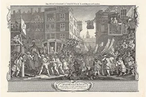 William 1697 1764 Prints: Series Industry and Idleness, Plate 12: The Industrious Prentice Lord-Mayor of London