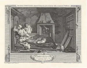 William 1697 1764 Prints: Series Industry and Idleness, Plate 7: The Idle Prentice return'd from Sea