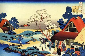 Komachi Prints: From the series Hundred Poems by One Hundred Poets: Ono no Komachi, c1830. Artist: Hokusai