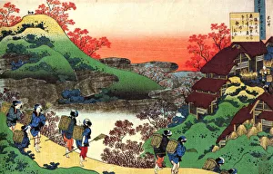 From the series Hundred Poems by One Hundred Poets: Sarumaru Dayu, c1830. Artist: Hokusai