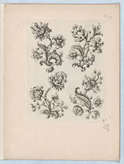 Series of Small Flower Motifs, Plate 2, ca. 1670-85. ca. 1670-85