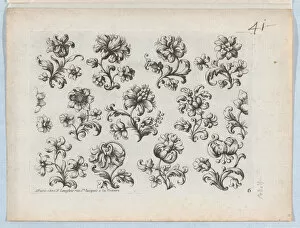 Series of Small Flower Motifs, Plate 6, ca. 1670-85. ca. 1670-85