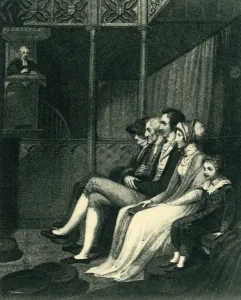 Adam Fox Collection: The Sermon, 1813, (1947). Creator: Unknown