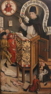 Shroud Gallery: Sermon of Saint Albertus Magnus, ca. 1430-95. Creator: Friedrich Walther
