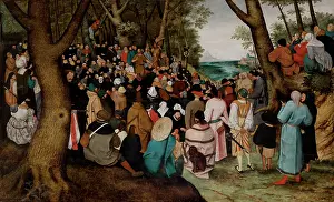 Sitting On Ground Prints: Sermon of Saint John the Baptist, between 1605-1615. Creator: Pieter Brueghel the Younger