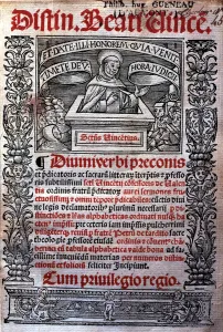 Spain Catalonia Barcelone Prints: Sermons of St. Vincent Ferrer, cover of the Latin edition printed in Lugduni (Leyden) in 1523