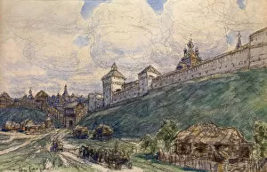 Serpukhov in the 17th Century. Artist: Vasnetsov, Appolinari Mikhaylovich (1856-1933)