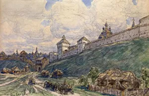 Serpukhov in the 17th Century. Artist: Vasnetsov, Appolinari Mikhaylovich (1856-1933) Serpukhov in the 17th Century. Artist: Vasnetsov, Appolinari Mikhaylovich (1856-1933)