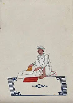 Furnishing Prints: A servant ironing clothes, (between 1800 and 1899?). Creator: Unknown