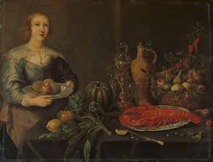 Servant by a Larder Table, c.1635-c.1645. Creator: Unknown