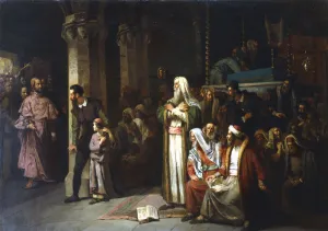 Service in the Synagogue during the reading from the Torah, 1868 Service in the Synagogue during the reading from the Torah, 1868