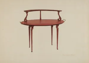 Edward L Loper Prints: Serving Table, c. 1938. Creator: Edward L Loper