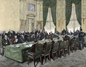 Session of the International Labour Conference... Berlin, Germany, 1890. Creator: Unknown