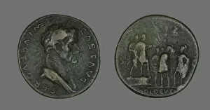 Sestertius (Coin) Portraying Emperor Galba, 68. Creator: Unknown