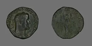 Sestertius Prints: Sestertius (Coin) Portraying Emperor Maximinus, 236-238. Creator: Unknown