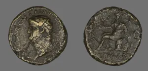 Sestertius (Coin) Portraying Emperor Nero, 65. Creator: Unknown