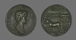 Sestertius (Coin) Portraying Empress Agrippina, 37-41. Creator: Unknown Sestertius (Coin) Portraying Empress Agrippina, 37-41. Creator: Unknown