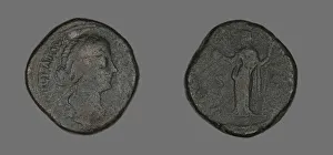 Sestertius Prints: Sestertius (Coin) Portraying Lucilla, 164. Creator: Unknown