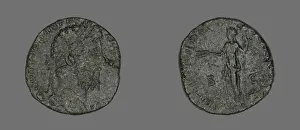 Coin Prints: Sestertius (Coin) Portraying Marcus Aurelius or Lucius Verus, 161-180. Creator: Unknown