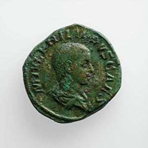 Sestertius Prints: Sestertius of Philip II, A.D. 247-249. Creator: Unknown