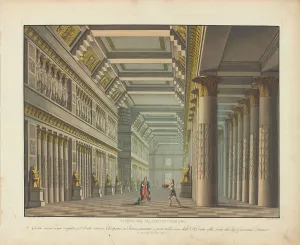 Set design for the ballet Cleopatra in Tarso by Jean-Pierre Aumer, at Teatro alla Scala, 1821, 182 Creator: Sanquirico, Alessandro (1777-1849). Set design for the ballet Cleopatra in Tarso by Jean-Pierre Aumer, at Teatro alla Scala