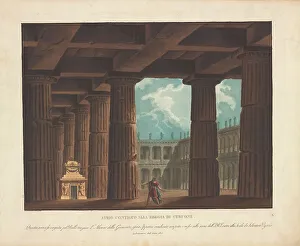 Sanquirico Prints: Set design for the ballet L'alunno della giumenta by Salvatore Vigano