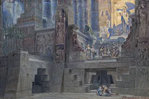 Verdi Prints: Set design for the Opera Aida by Giuseppe Verdi