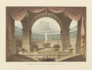 Schinkel Prints: Set design for the Opera Armide by Christoph Willibald Gluck, 1824