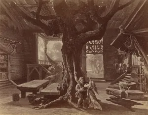 Walkure Prints: Set design for opera Die Walkure by Richard Wagner, ca 1878
