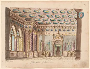 Set design for the Opera Ernani by Giuseppe Verdi