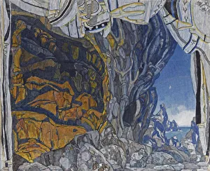 Stage Design Collection: Set design for the opera Orfeo ed Euridice by Ch. Gluck, 1911