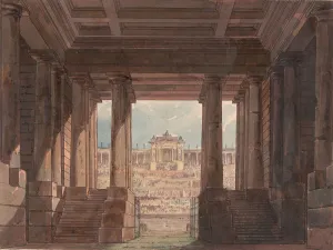 Images Dated 21st November 2017: Set design for the Opera Poliuto by Gaetano Donizetti