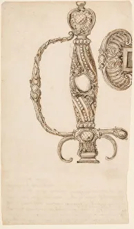 Set of Four Designs for Smallswords, ca. 1725-80. Creator: Unknown Set of Four Designs for Smallswords, ca. 1725-80. Creator: Unknown