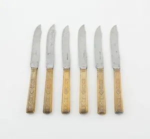 Blades Prints: Set of Dessert Knives (10), Paris, 1789 / 1820. Creators: Martin-Guillaume Biennais