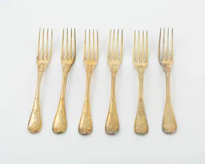 Biennais Martin Guillaume Gallery: Set of Dinner Forks (10), Paris, 1789-1820. Creators: Martin-Guillaume Biennais