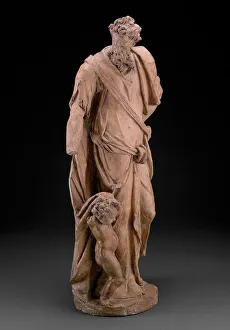 Evangelist Gallery: One of the Set of the Four Evangelists: Matthew, modeled c. 1580
