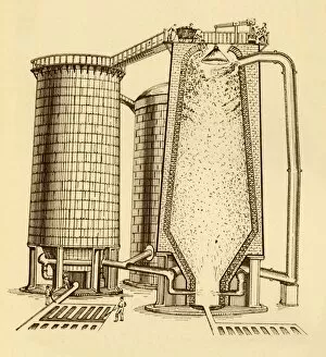Cross Section Gallery: A Set of Modern Blast Furnaces Shown in Section, c1930. Creator: Unknown