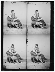 Buckskin Gallery: Seth Kinman, between 1860 and 1875. Creator: Unknown