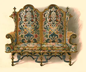 Macquoid Prints: Settee, 1905. Artist: Shirley Slocombe