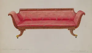 De Vault Davids Prints: Settee, 1935 / 1942. Creator: Davids De Vault