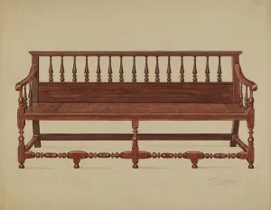 Wenger Frank Prints: Settee, 1935/1942. Creator: Frank Wenger