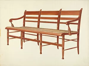 Images Dated 7th April 2021: Settee, 1935 / 1942. Creator: Unknown
