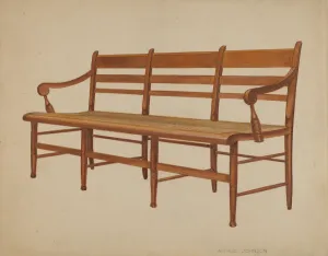 Arthur Johnson Prints: Settee, c. 1936. Creator: Arthur Johnson