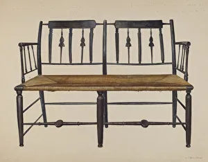 Brinton Amos C Collection: Settee, c. 1942. Creator: Amos C. Brinton