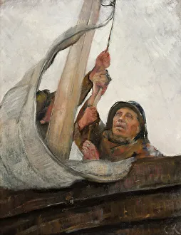 Krohg Christian Prints: Setting Sail. Creator: Christian Krohg