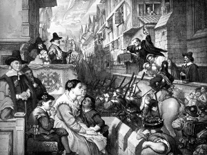 Preaching Prints: The Setting out of the Train Bands from London... 1643, (19th century)