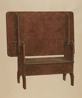 Eisman Harry Gallery: Settle-table, c. 1940. Creator: Harry Eisman