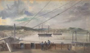 Steam Ships Prints: The Settlement and Church of Hearts Content, Newfoundland, 1866