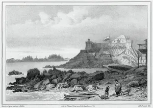 Alaska Prints: Settlement of Novo-Arkhangel'sk (Sitka Island)