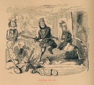 The Comic History Of England Gallery: Settling the Bill, c1860, (c1860). Artist: John Leech